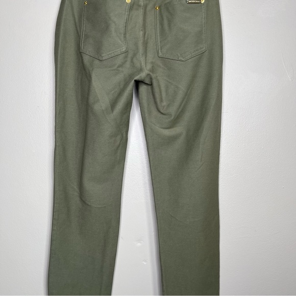 MICHAEL Michael Kors Green Olive Fabric Skinny Leg Pants Size Small - Picture 4 of 9